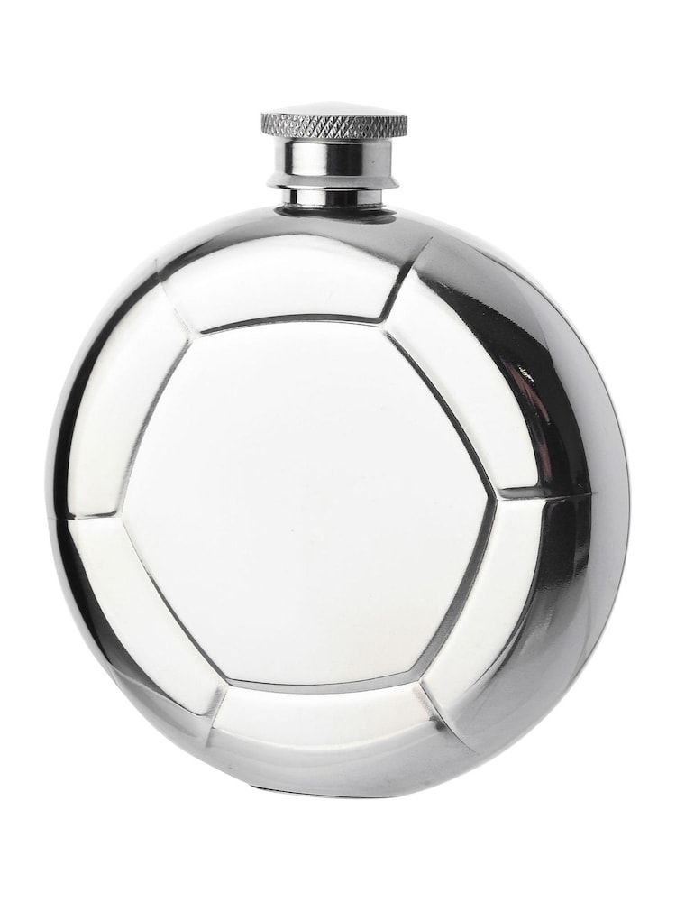 Widdop Silver Harvey Makin Classic Hip Flask 5oz Mirror Polished Football - Image 1 of 2 Widdop Silver Harvey Makin Classic Hip Flask 5oz Mirror Polished Football - Image 1 of 2