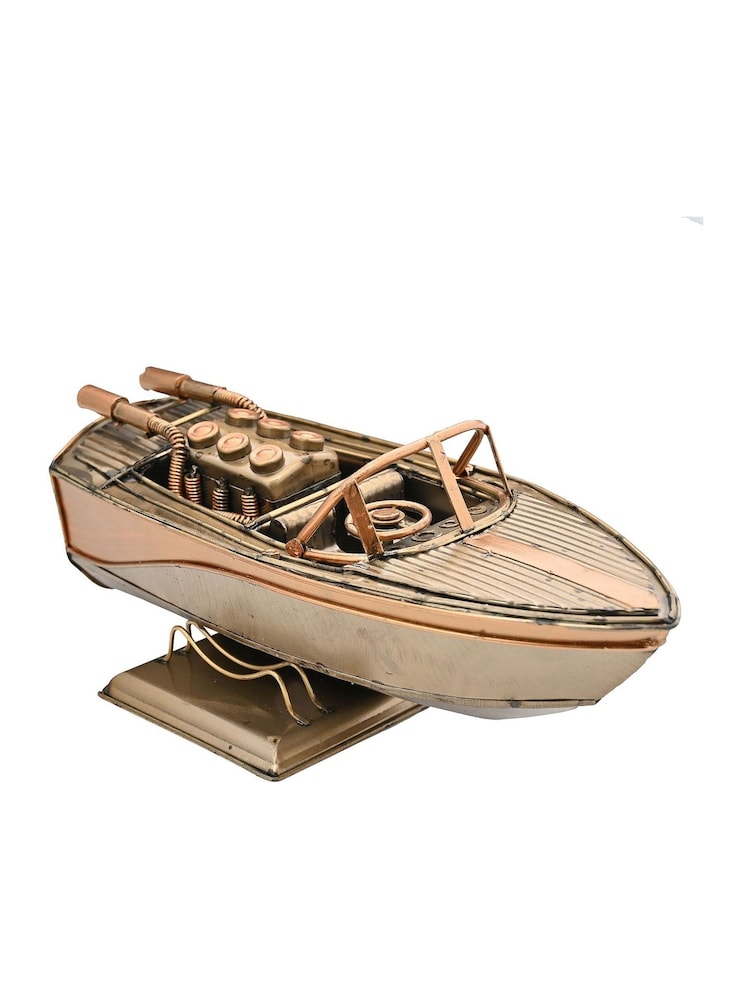 Widdop Gold Harvey Makin Ornament Speed Boat - Image 2 of 4 Widdop Gold Harvey Makin Ornament Speed Boat - Image 2 of 4