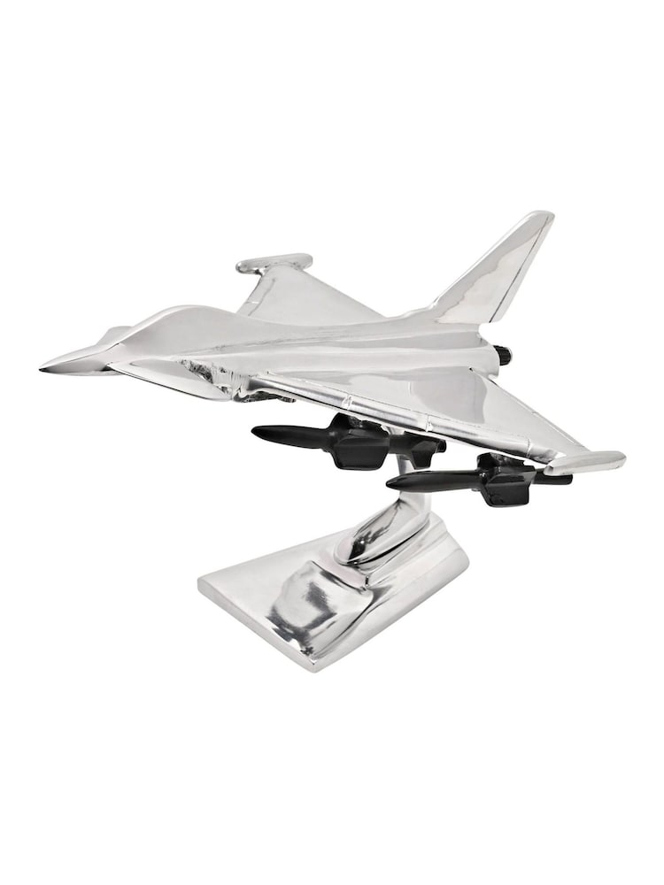 Widdop Silver Military Heritage 9" Metal Model Typhoon - Image 1 of 3 Widdop Silver Military Heritage 9" Metal Model Typhoon - Image 1 of 3