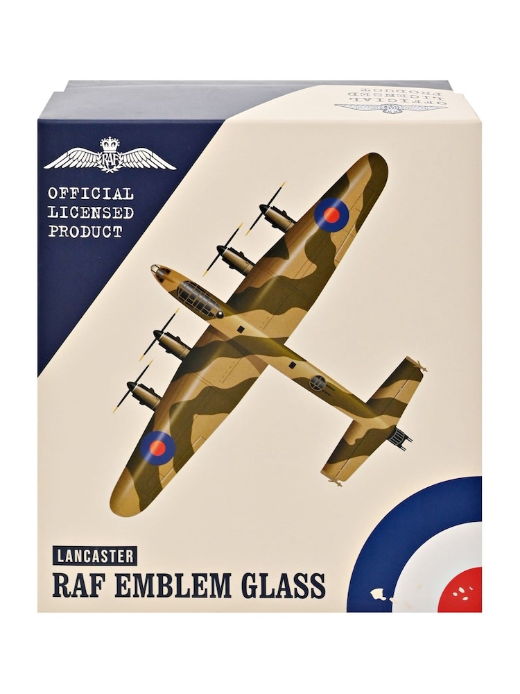 Widdop Clear RAF Glass & Metal Whiskey Tumbler Lancaster - Image 2 of 2