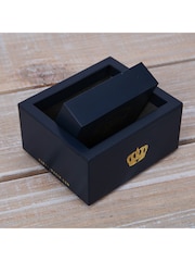 Widdop Silver Harvey Makin Rhodium Plated Cufflinks Plain with Diamantes - Image 3 of 4