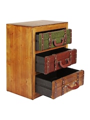 Widdop Brown Harvey Makin Wooden 3 Drawer Cabinet - Image 2 of 3