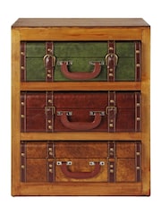 Widdop Brown Harvey Makin Wooden 3 Drawer Cabinet - Image 3 of 3