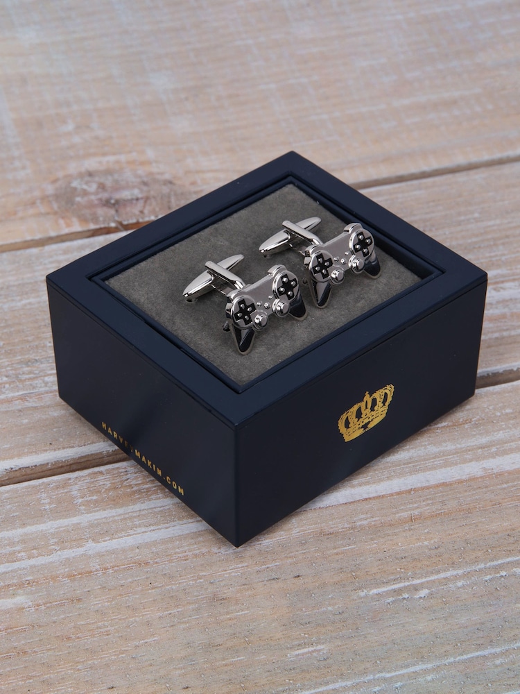 Widdop Silver Harvey Makin Game Controller Pair Cufflinks - Image 1 of 3