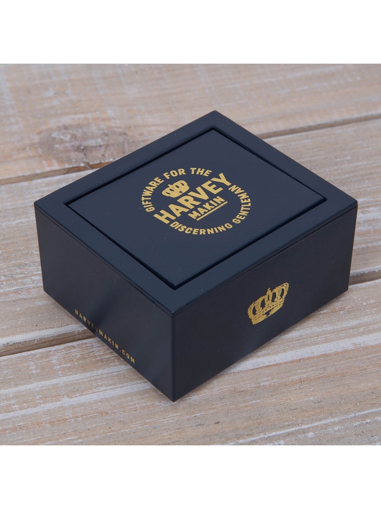 Widdop Grey Harvey Makin Metal Plated Personalisable Calendar Cufflinks - Image 4 of 4