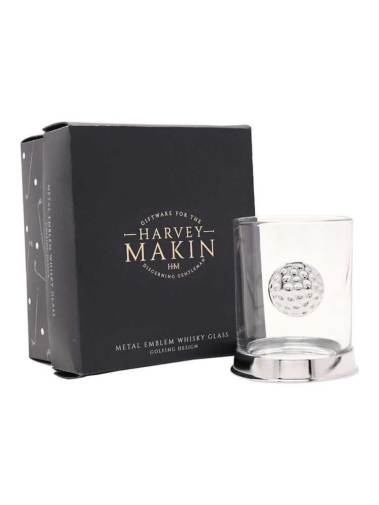 Widdop Clear Harvey Makin Whisky Glass Golf - Image 1 of 3 Widdop Clear Harvey Makin Whisky Glass Golf - Image 1 of 3