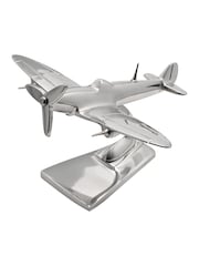 Widdop Silver Military Heritage 6" Metal Model Spitfire Ornament - Image 1 of 3