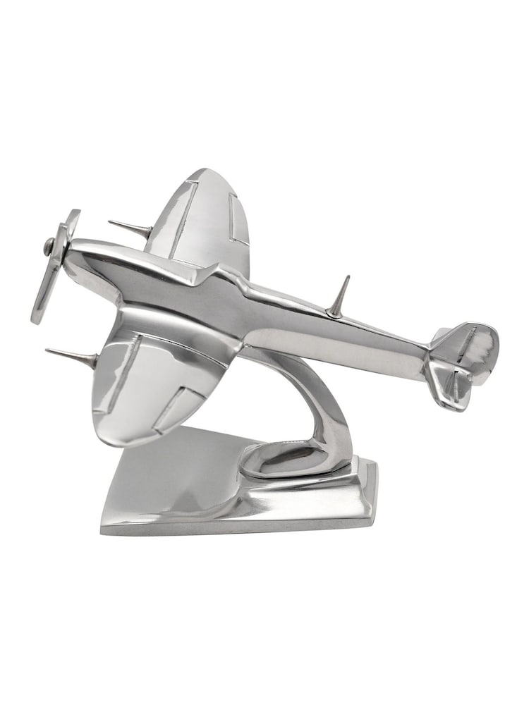 Widdop Silver Military Heritage 6" Metal Model Spitfire Ornament - Image 2 of 3 Widdop Silver Military Heritage 6" Metal Model Spitfire Ornament - Image 2 of 3