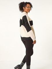Roman Black Petite Colour Block Knit Jumper - Image 2 of 5