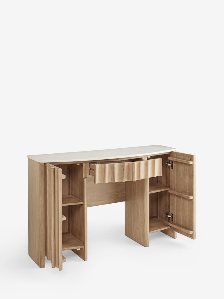 Santa Fe Mango Wood and Marble Console Dressing Table - Bild 11 von 11