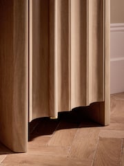 Mid Natural Santa Fe Solid Mango and Marble 1 Drawer 2 Doors Dressing Table - Image 7 of 12