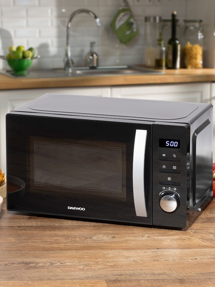 Daewoo Black Digital Solo Microwave Oven 20L - Image 2 of 5