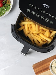 Daewoo Black 5.5L Air Fryer With Window - Image 3 of 7