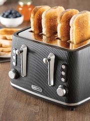 Daewoo Black Cascade 4 Slice Toaster - Image 4 of 6