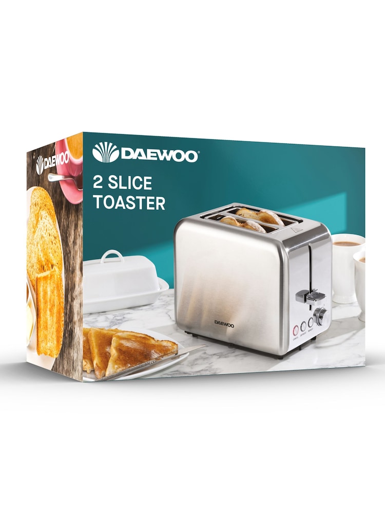 Daewoo Stainless Steel 2 Slice Toaster - Image 1 of 4