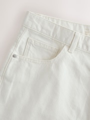 أبيض - تلبيس ضيق - جينز دنيم باهت طراز قديم - Image 10 of 11