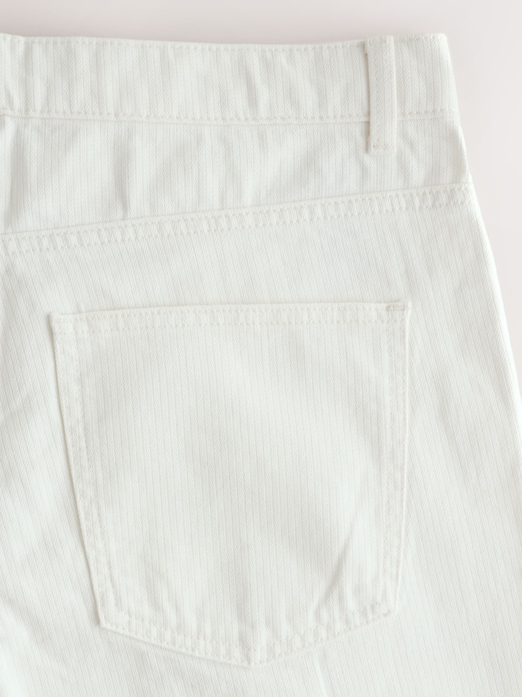 أبيض - تلبيس ضيق - جينز دنيم باهت طراز قديم - Image 11 of 11