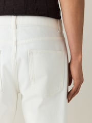 أبيض - تلبيس ضيق - جينز دنيم باهت طراز قديم - Image 6 of 11