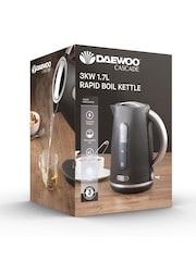 Daewoo Black Cascade 1.7L 3KW Kettle - Image 1 of 5