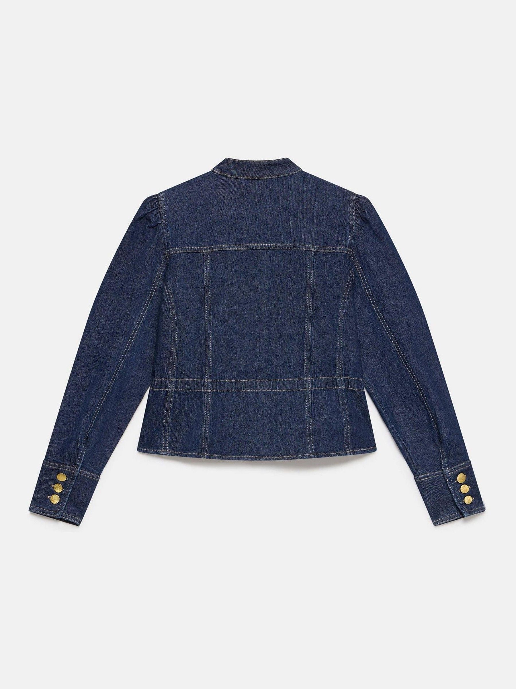 Buy Mint Velvet Blue Puff Sleeve Denim Jacket from the Next UK