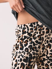 Anthracite imprimé léopard - Pyjama raccourci à manches courtes - Image 5 de 8