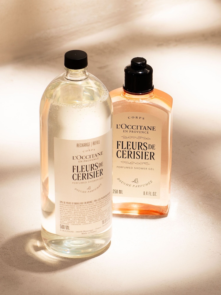 L'Occitane Fleurs de Cerisier (Cherry Blossom) Shower Gel Refill 500ml - Image 2 of 4 L'Occitane Fleurs de Cerisier (Cherry Blossom) Shower Gel Refill 500ml - Image 2 of 4