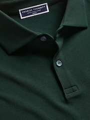 Grün - Charles Tyrwhitt Langarm-Polo-Shirt aus Baumwoll-Stretch-Smart-Piqué - Bild 5 von 5