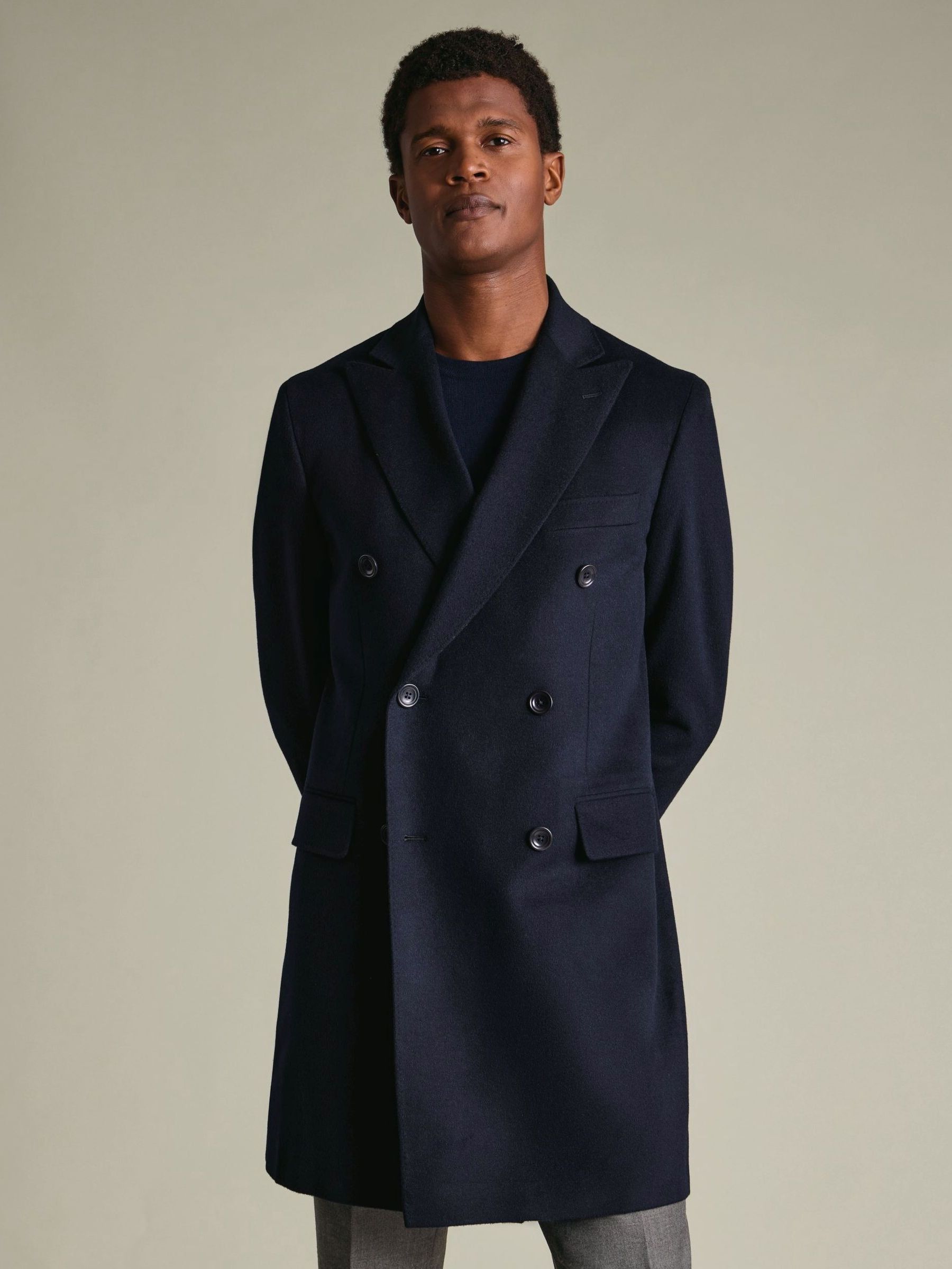 【OVERCOAT】Wool Knit Pullover & Trouser Buy Charles Tyrwhitt Navy Blue Pure Wool Overcoat from Next USA