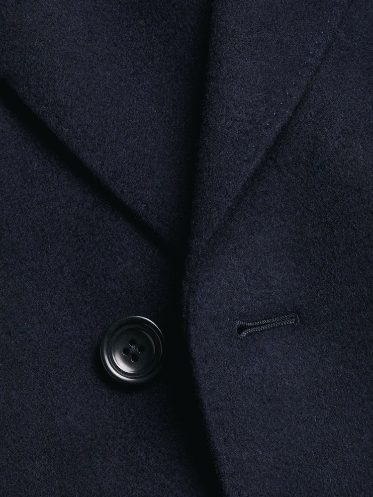 Charles Tyrwhitt Navy Blue Pure Wool Overcoat - Image 5 of 5 Charles Tyrwhitt Navy Blue Pure Wool Overcoat - Image 5 of 5