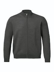 អាវក្រៅ Charles Tyrwhitt Pure Merino មានខ្សែរ៉ូតពេញខ្លួន - រូបភាព 3 នៃ 5