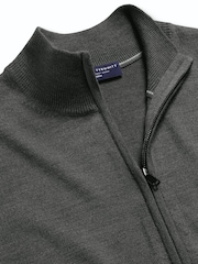 អាវក្រៅ Charles Tyrwhitt Pure Merino មានខ្សែរ៉ូតពេញខ្លួន - រូបភាព 4 នៃ 5