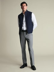 Charles Tyrwhitt Blue Flannel Quilted Gilet - Image 2 of 5
