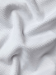 Charles Tyrwhitt White Long Sleeve Cotton Stretch Smart Pique Polo Shirt - Image 6 of 6