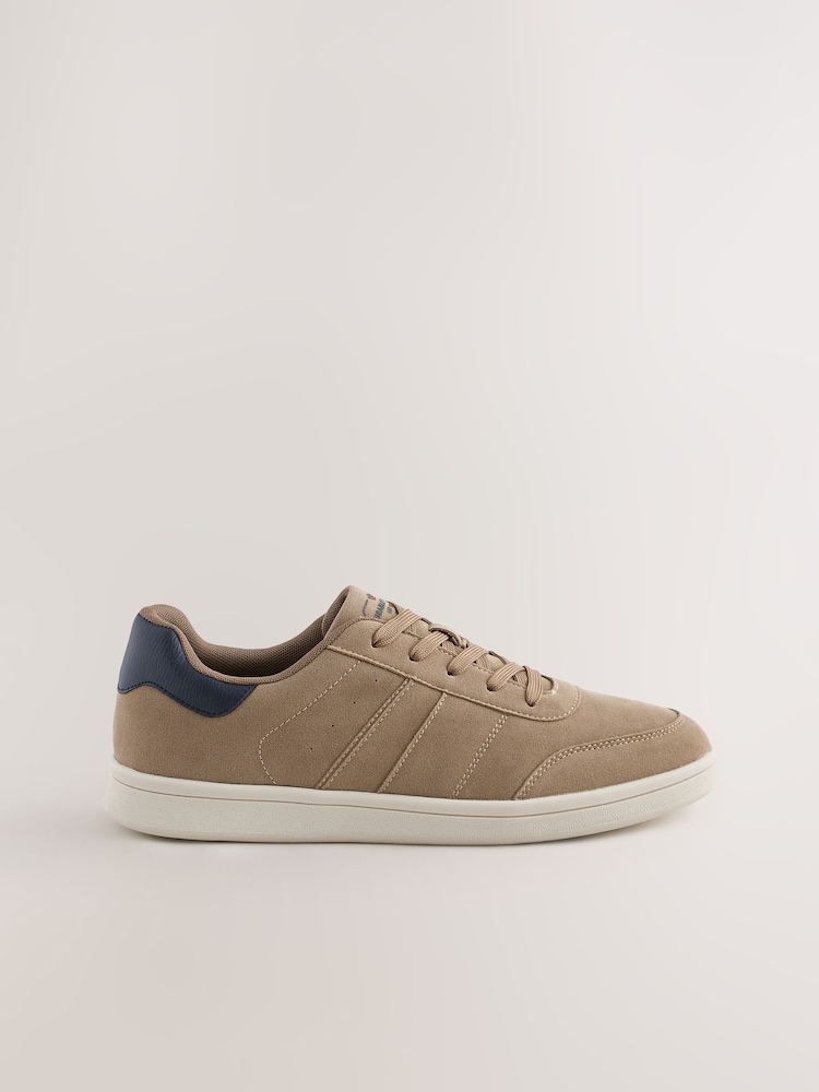 Neutral Suedette Trainers - Image 2 of 5