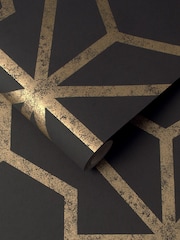 Graham & Brown Black Gold Rinku 10M Wallpaper - Image 3 of 3