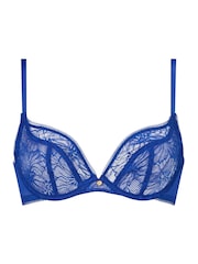 KBX Blue Non Pad Plunge Alice Lace Non Pad Plunge Bra - Image 6 of 6