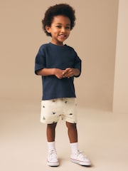 Neutral Dino Print - جرسی شارٹس (3ماہ-7سال) - تصویر 2 از 8