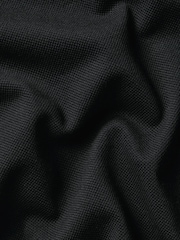 Charles Tyrwhitt Black Long Sleeve Cotton Stretch Smart Pique Polo Shirt - Image 6 of 6