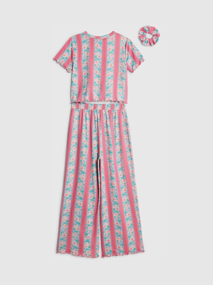 River Island Ditsy Floral Crop Top & Pyjama Bottoms - صورة 2 من 4 River Island Ditsy Floral Crop Top & Pyjama Bottoms - صورة 2 من 4