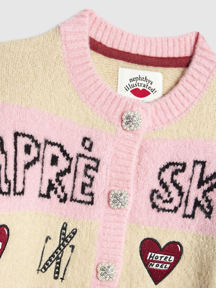 Cardigan Et Haut River Island Fille 11-12 Ans - Corail Et Blanc - Porté Une Fois - Très Bon état