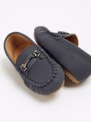 River Island Blue Buckle Chain Loafers - Image 4 of 5