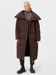 Sweaty Betty Brown Nimbus CloudWeight Longline Puffer Coat - Image 2 of 8