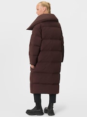 Sweaty Betty Brown Nimbus CloudWeight Longline Puffer Coat - Image 3 of 8