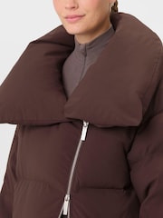 Sweaty Betty Brown Nimbus CloudWeight Longline Puffer Coat - Image 4 of 8