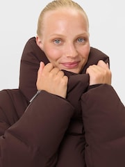 Sweaty Betty Brown Nimbus CloudWeight Longline Puffer Coat - Image 5 of 8