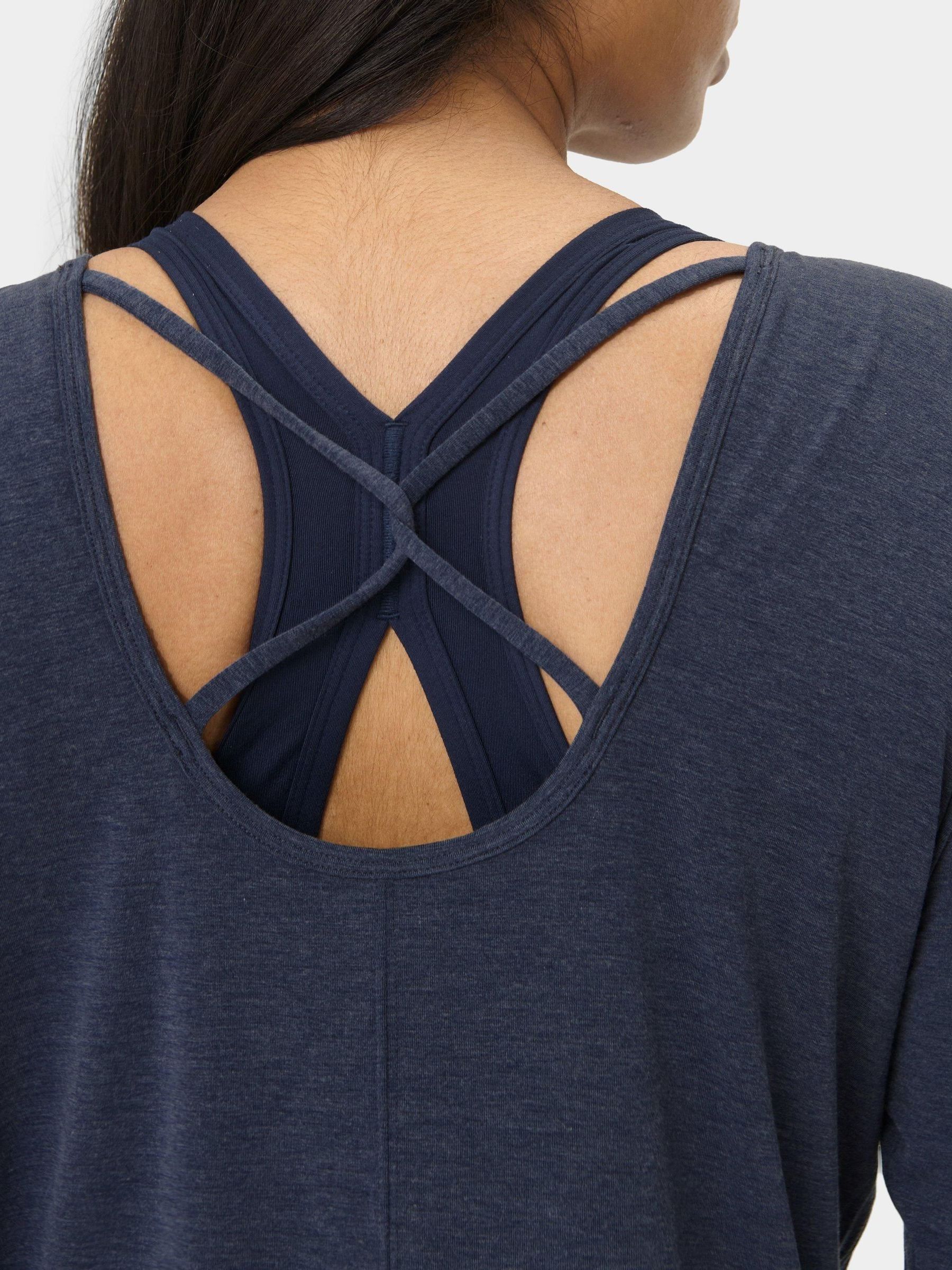 Buy Sweaty Betty Blue Soft Flow Strappy Back Boxy Long Sleeve Top