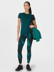 Sweaty Betty Green Athlete Seamless Workout T-Shirt - Image 2 of 7