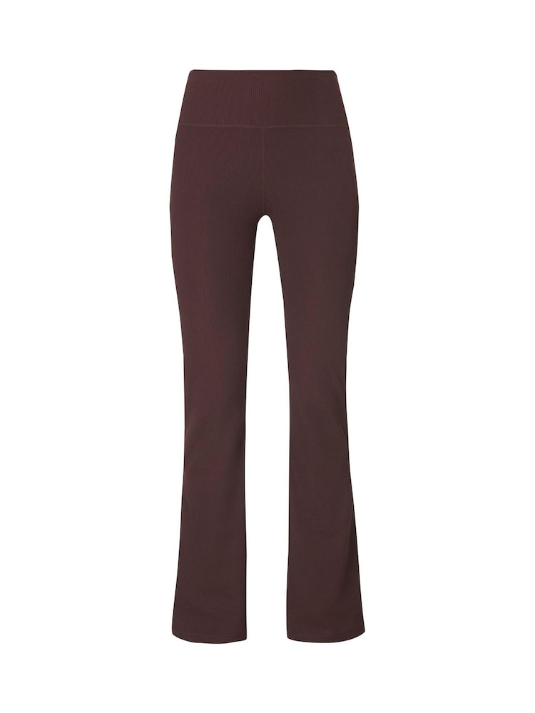Sweaty Betty Brown Glow Flex Rib 32" Flare Trousers - Image 7 of 7 Sweaty Betty Brown Glow Flex Rib 32" Flare Trousers - Image 7 of 7