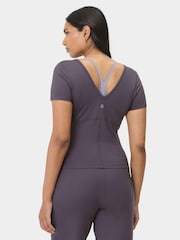Sweaty Betty Light Blue Gaia V-Neck T-Shirt - Image 3 of 7