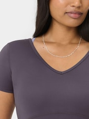 Sweaty Betty Light Blue Gaia V-Neck T-Shirt - Image 5 of 7